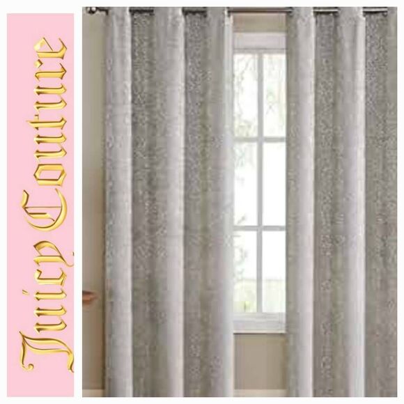 Juicy Couture Home Dainty Chic Two Window Panels w/Grommets - Picture 1 of 8